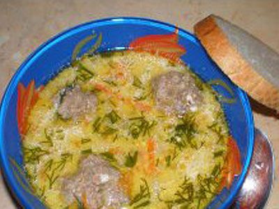 Сырный супчик с фрикадельками