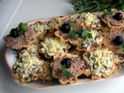 Тарталетки с грибами