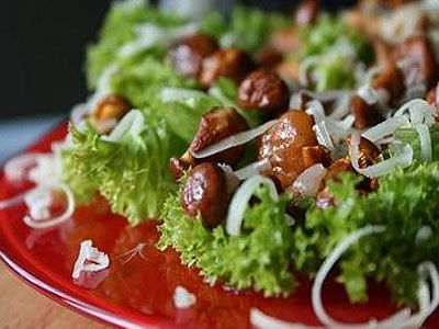 Теплый микс салат