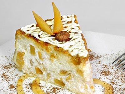 Творожная запеканка с хурмой