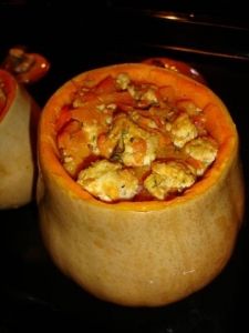 Тыква с овощами и мясом
