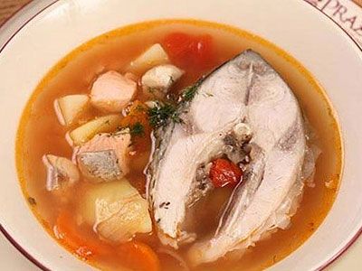 Уха с помидорами