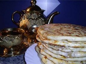 Хычины с фаршем, зеленью и луком