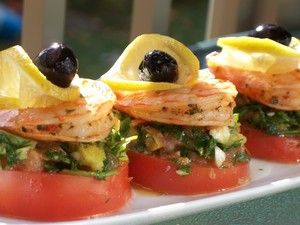 Закуска овощная с креветками