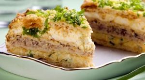 Закусочный торт из горбуши
