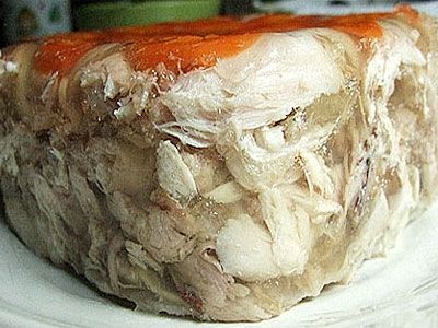 Заливное из курицы и говядины