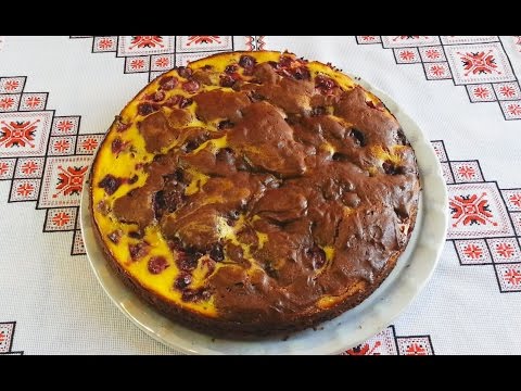 Брауни рецепт с вишней и творогом Шоколадный брауни Brownie recipe Брауні рецепт з вишнями та сиром