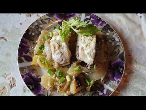 Окунь с картошкой в духовке рецепт